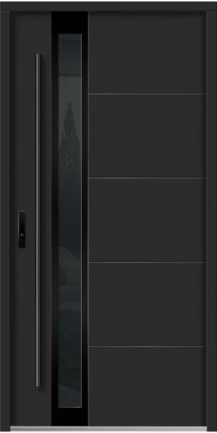 Singen 6, Black, OP pull bar · Door only