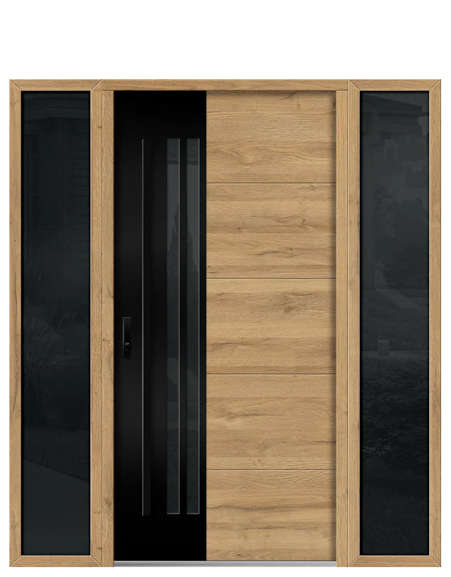 Leimen 5 in Natural Oak, two 16" sidelights (the configurator's art)