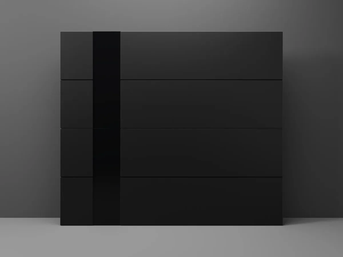Meridian by Modern Decor - Vertical Glass Aluminum Composite (ACM) Garage Door