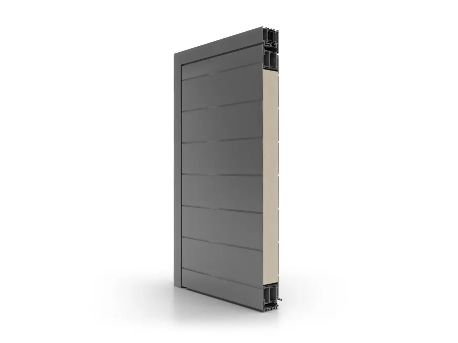 MasterLine 8 Despiro — cutaway section through the frame, sash, thermal break and glazing