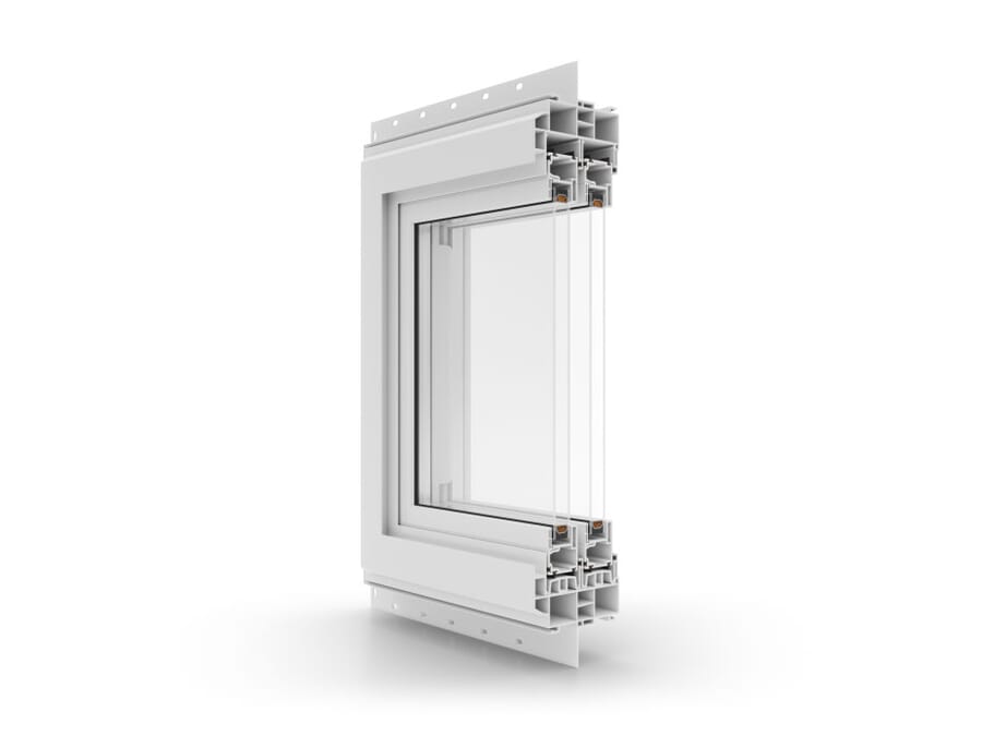 American Double Slide window profile cutaway, 360° view