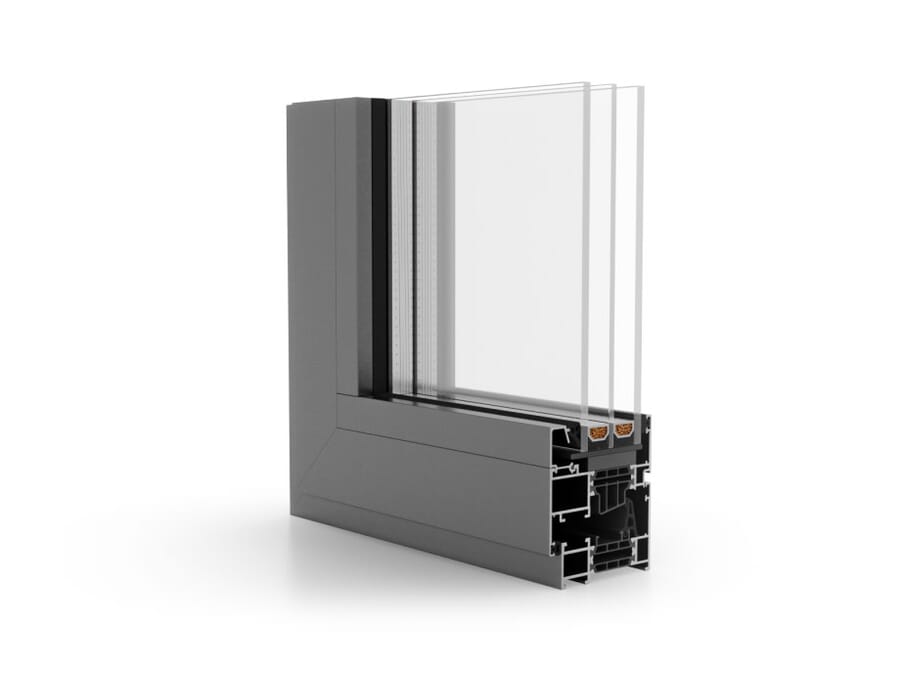 AluProf MB-79N aluminum profile cutaway, 360° view